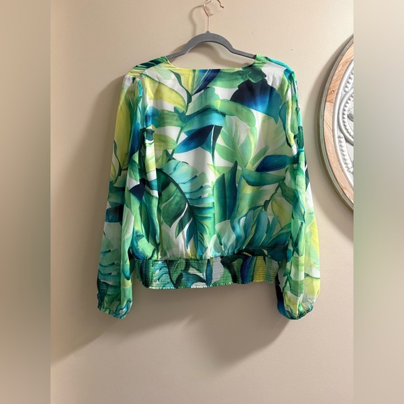 Tropical Leaf Print Dress - Picture 2 of 5